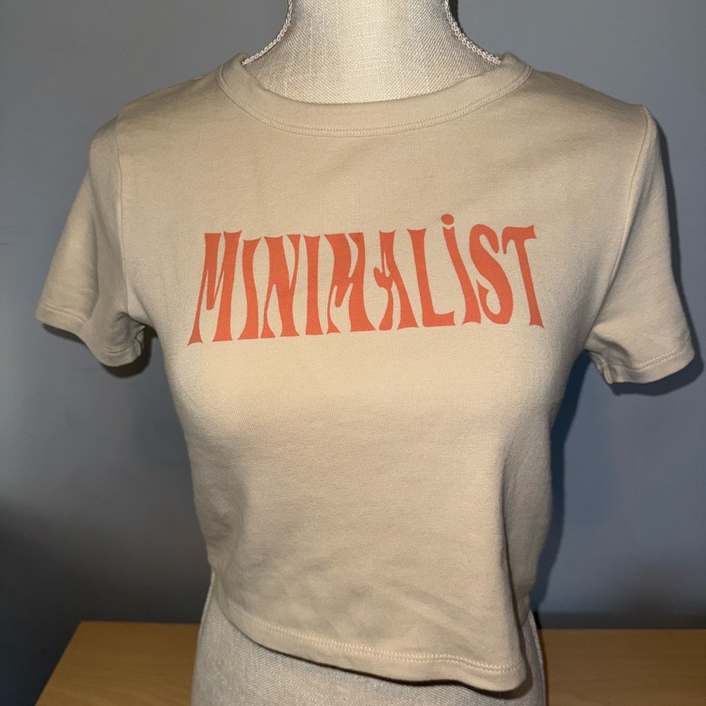 Cotton On Beige Minimalist Tee